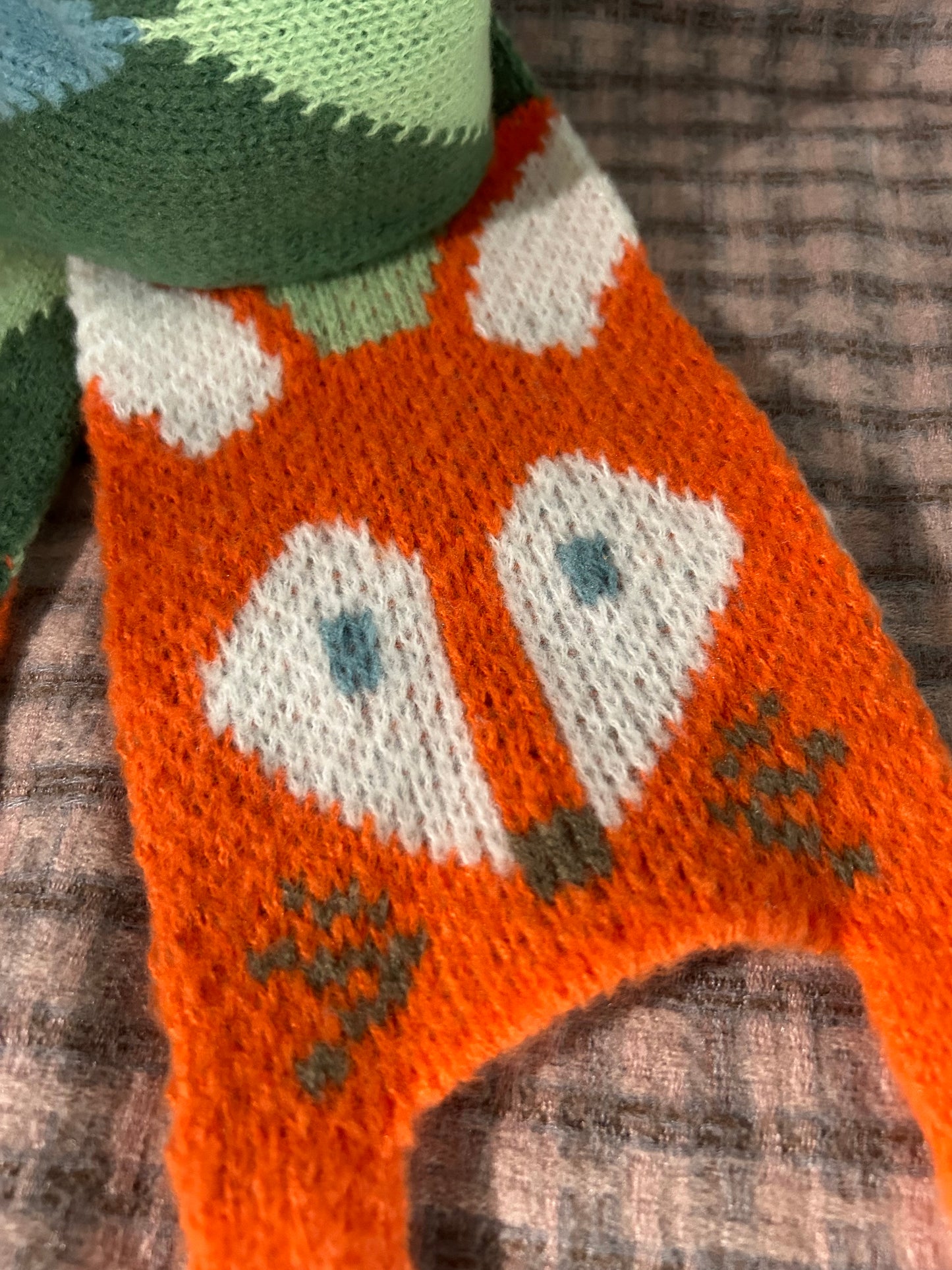 Woven Cute Fox Pattern Scarf