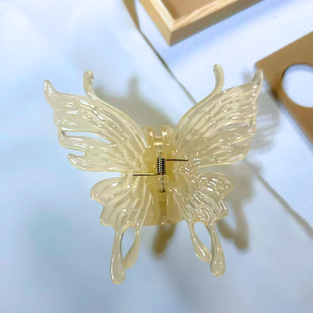 Translucent Butterfly Hair Claw Clip