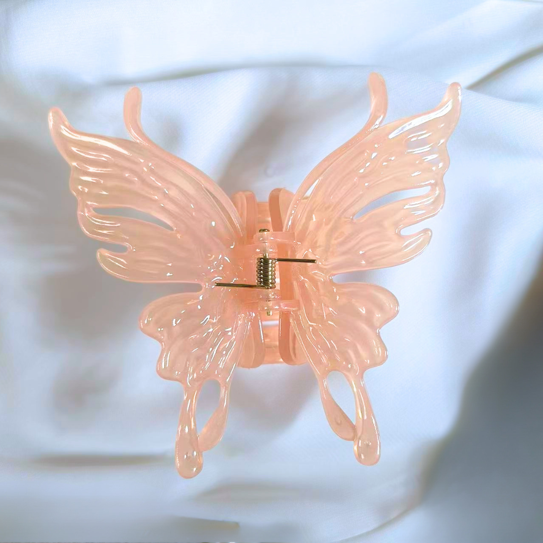 Translucent Butterfly Hair Claw Clip