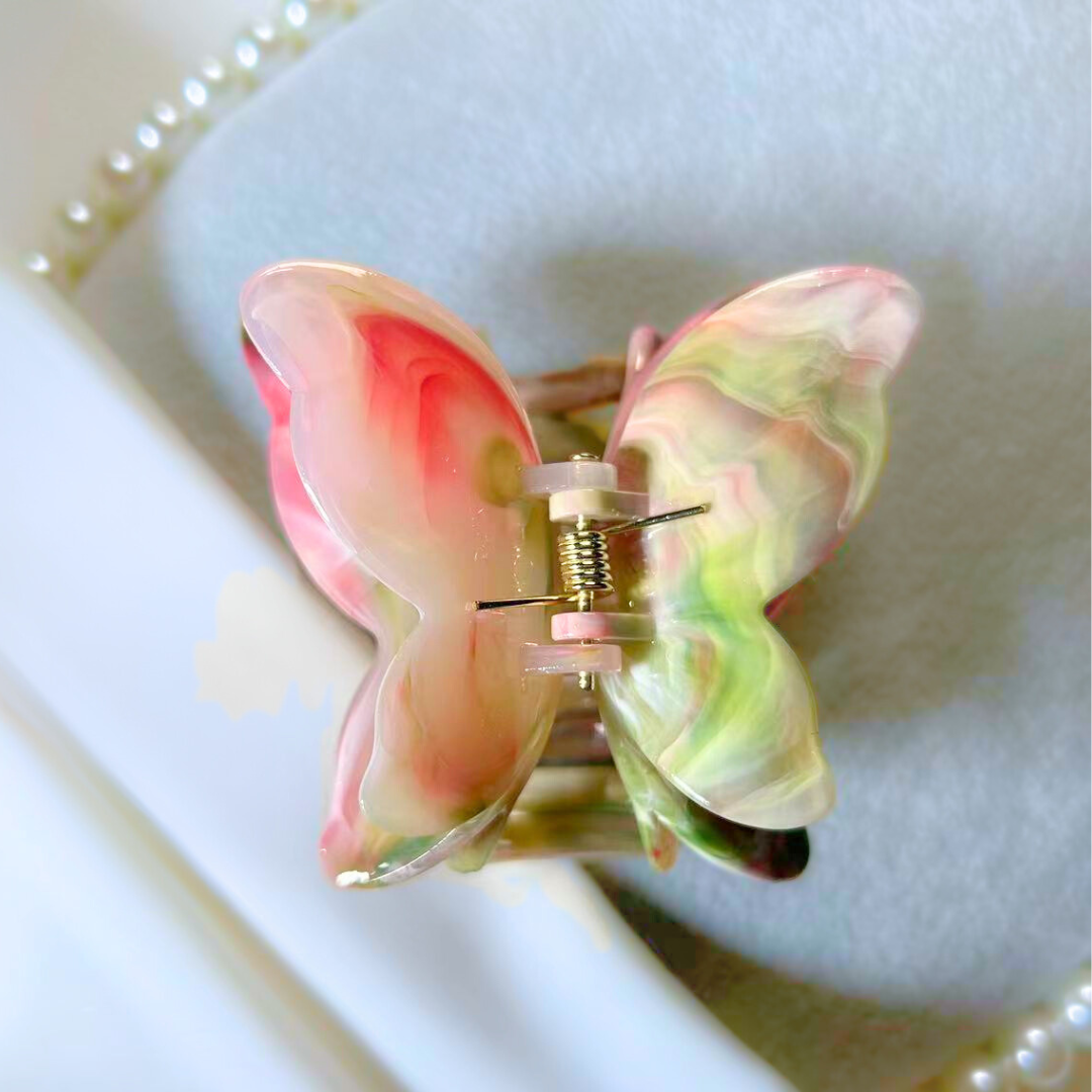 Acrylic Stone Pattern Butterfly Hair Claw Clip