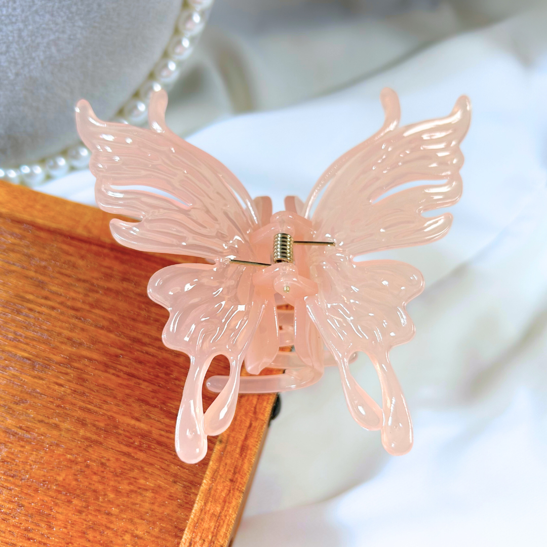 Translucent Butterfly Hair Claw Clip