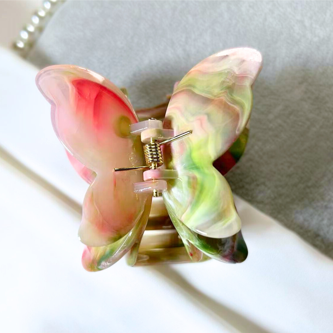 Acrylic Stone Pattern Butterfly Hair Claw Clip