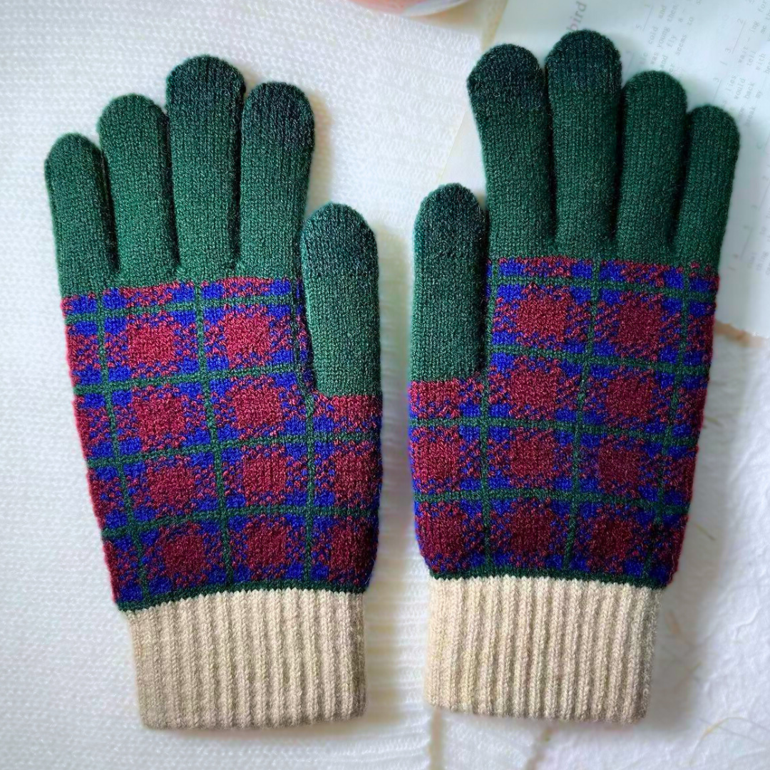 Warm Plaid Gloves