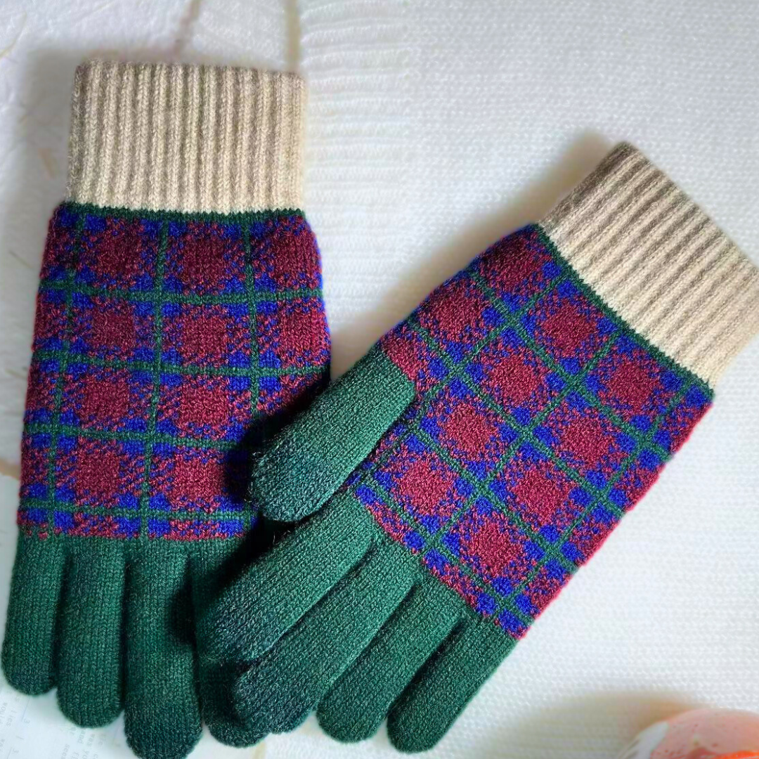 Warm Plaid Gloves