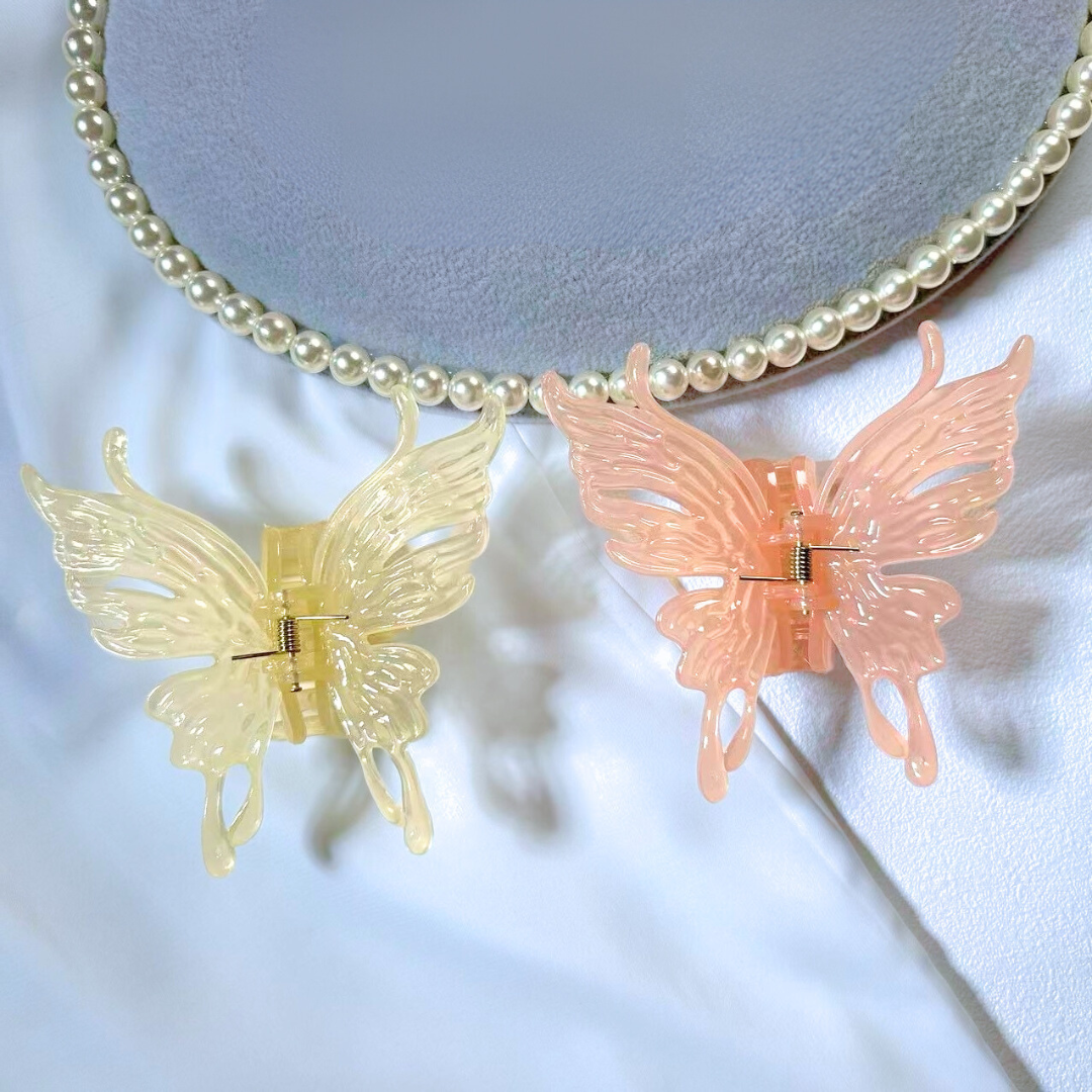 Translucent Butterfly Hair Claw Clip