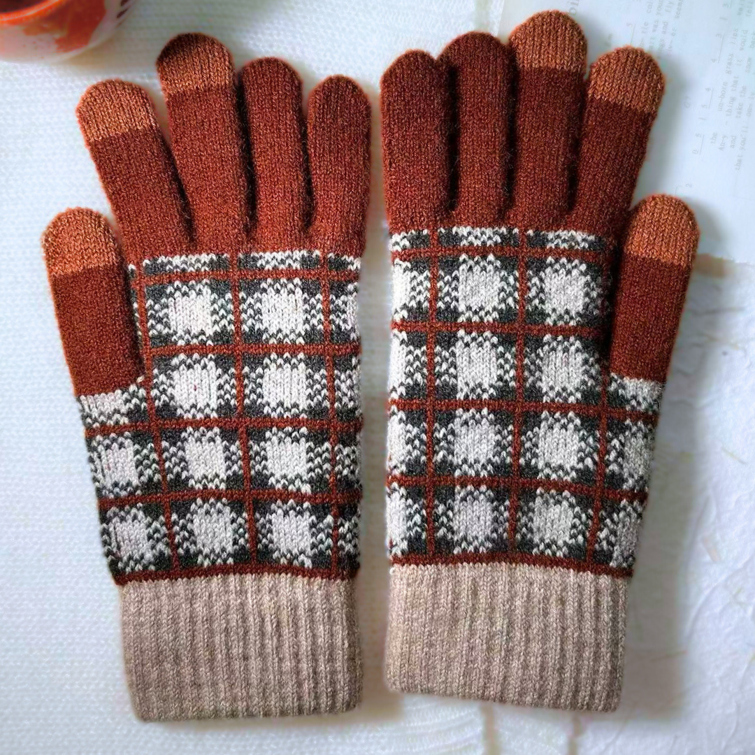 Warm Plaid Gloves