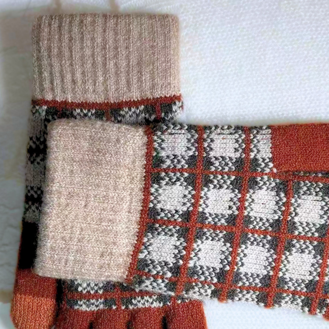 Warm Plaid Gloves