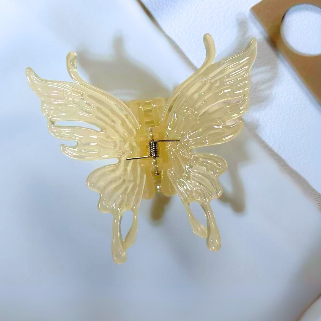 Translucent Butterfly Hair Claw Clip