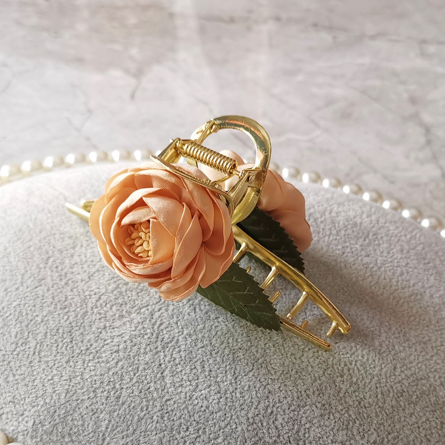 Rose Metal Hair Claw Clip