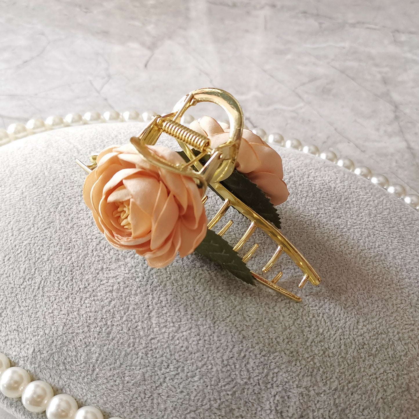 Rose Metal Hair Claw Clip