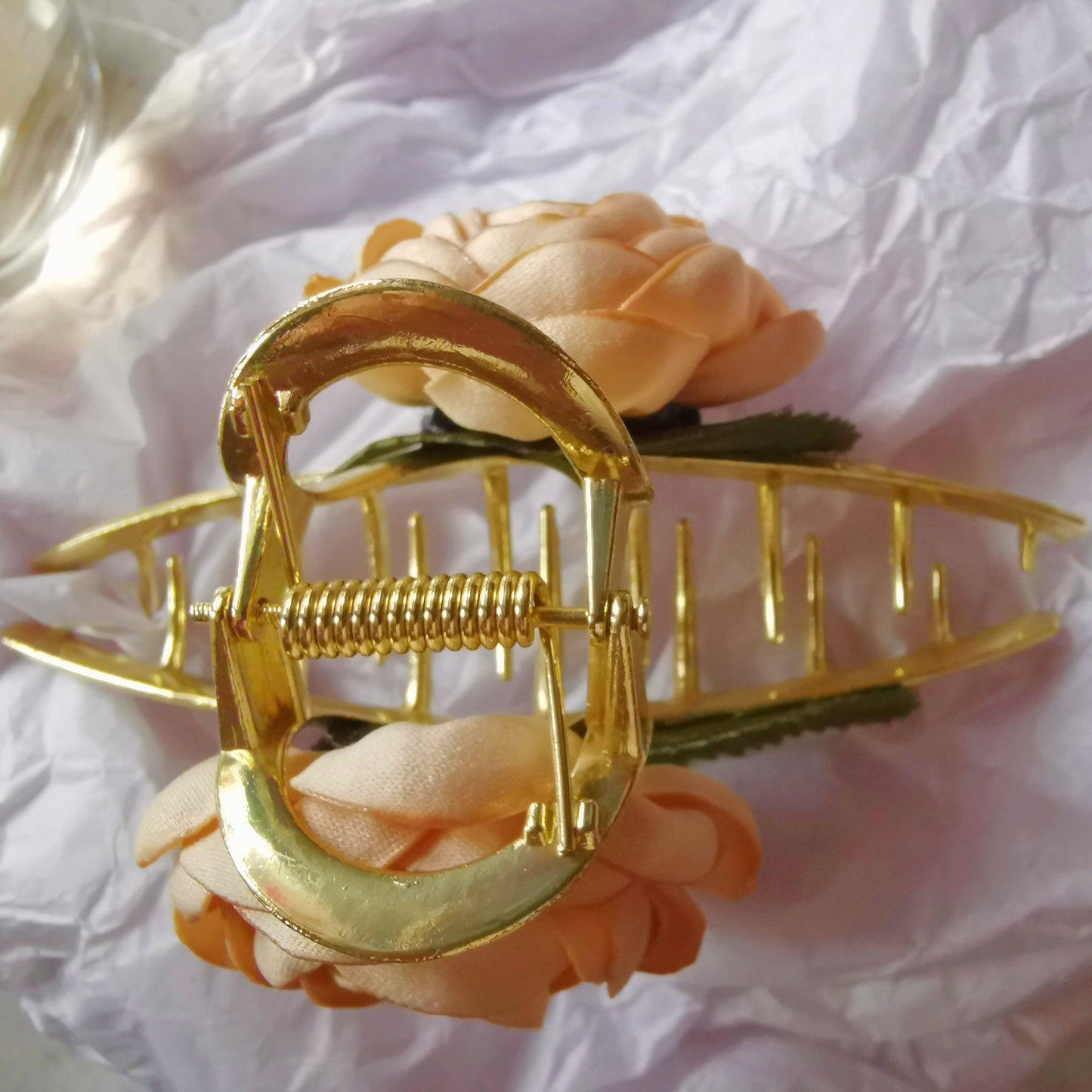 Rose Metal Hair Claw Clip