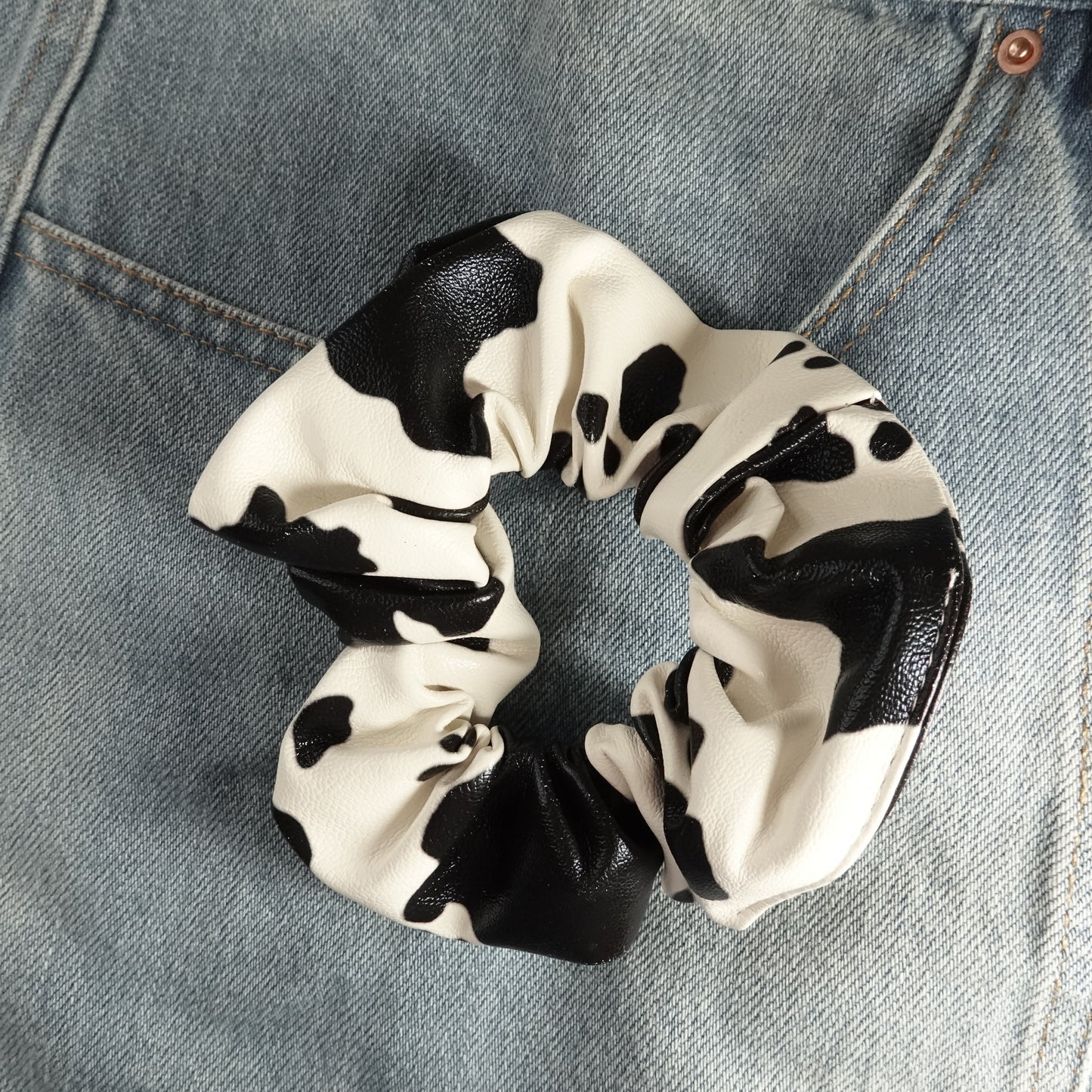 Cow Print Headband and Scrunchie